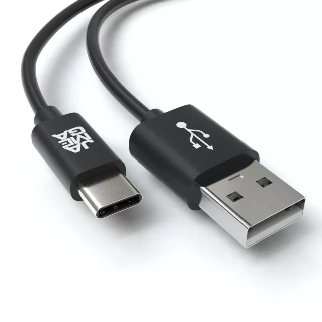 USB C Kabel SCHNELL Ladekabel Datenkabel für Samsung Galaxy Huawei - Schwarz