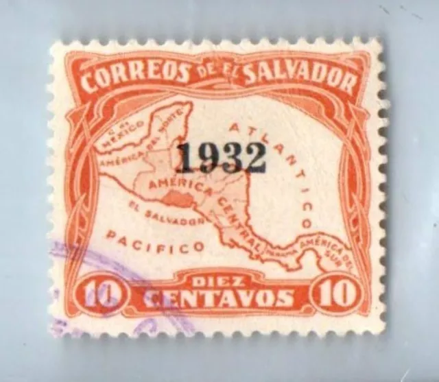 1932 EL SALVADOR Stamp - Overprint "1932", 10c SC#525 1818D