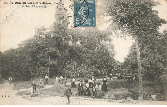 95 Argenteuil #23305 Pelouse Du Val Notre Dame Et Rue D Argenteuil