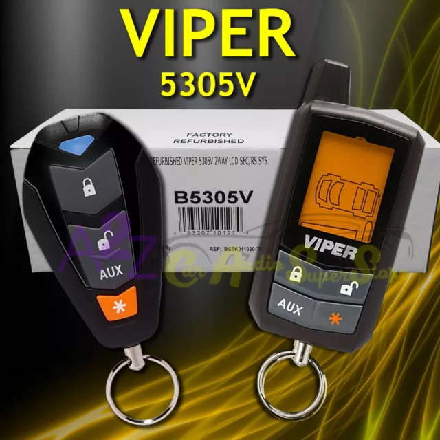 Refurbished Viper 5305V 2 Way Lcd Vehicle Car Alarm Keyless Entry Remote Start