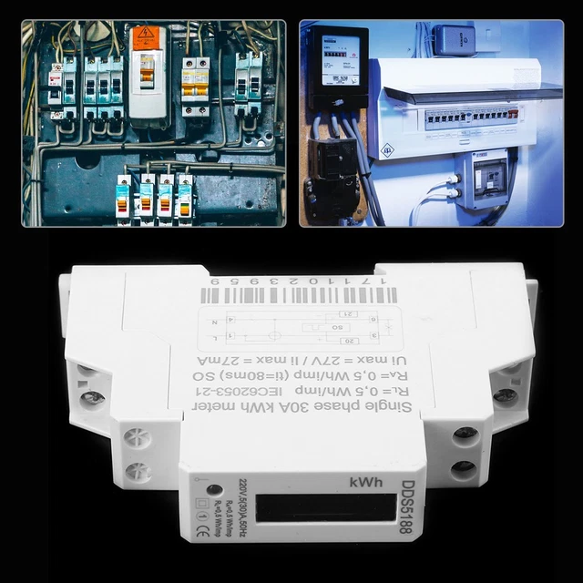 Misuratore Di Potenza Elettrica Tasmota Wifi AC Monofase Din Rail Meter