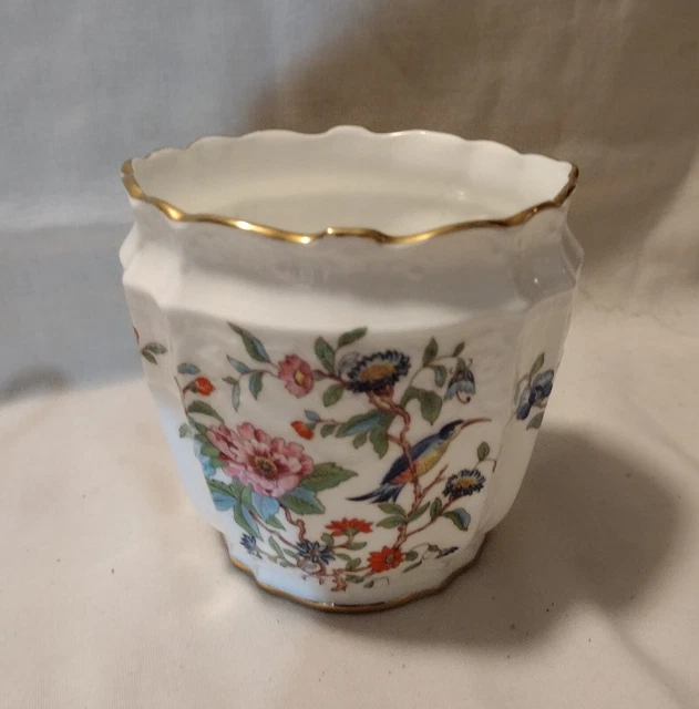 Vintage AYNSLEY PEMBROKE Fine Bone China--4" High Vase--England