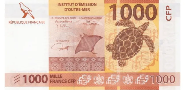 Tahiti 1000 1,000 Francs 2014 UNC Banknote. Tahiti Franc Currency Bill