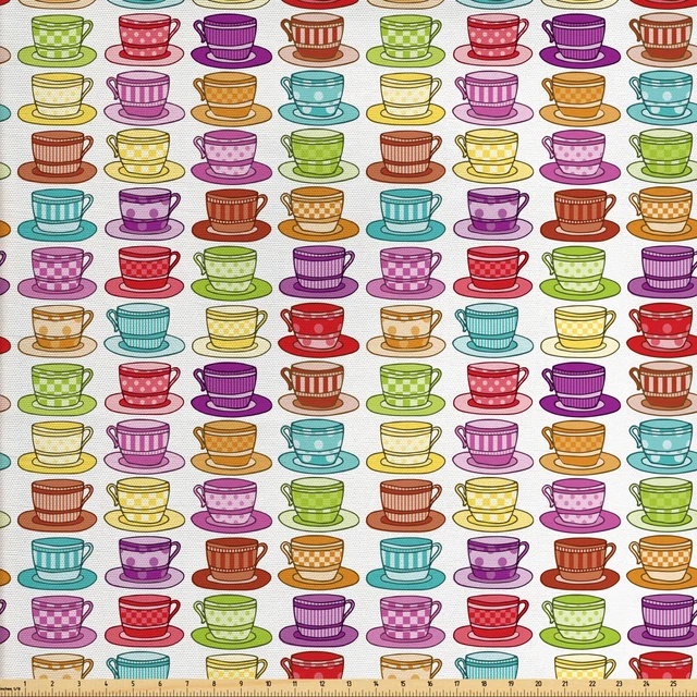 Fiesta del té Tejido por Metros Diseño colorido de la Copa