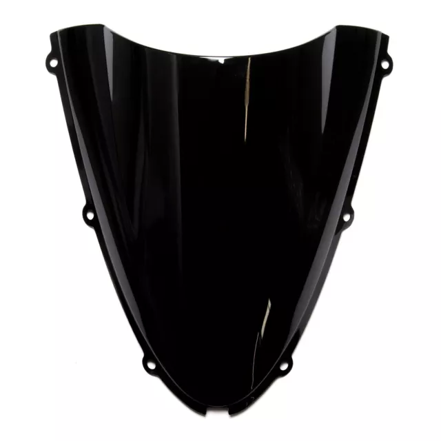 MPW Double Bubble Black Windshield Screen for Kawasaki ZX-6R Ninja 05-06