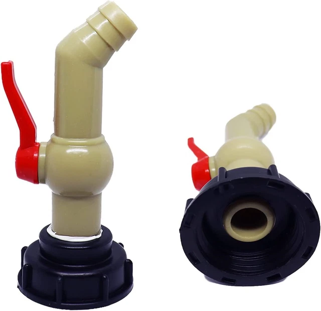 Adattatore Per Serbatoio IBC Con Rubinetto In Ottone E Connettore Da Giardino - Attacco G1/2", Diametro Entrata 60 Mm. Perfetto Per Recupero Acqua Piovana E Uso Domestico. - 3