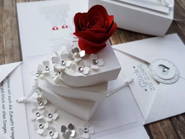 Explosionsbox zur Hochzeit Vermählung  Glückwunsch Geschenkverpackung Brautpaar 2