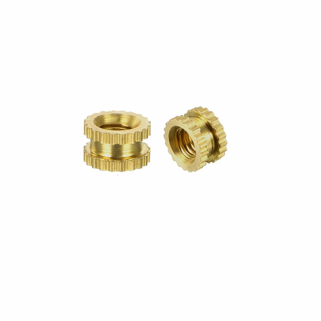 M3 x 3mm(L) x 5mm(OD) Dadi zigrinati in ottone con inserto filettato, 50 pz