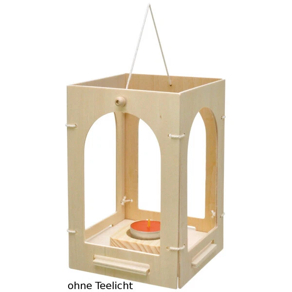 Baker Ross Laterne Bastelset Aus Holz – 3er Pack, Holzlaterne Zum Bemalen Für Kinder, 15 Cm Hoch