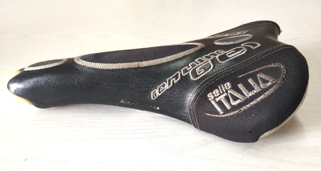 Selle Vélo Selle Italia Turbo Matic 3 - Noir, 385g, 1998, Occasion Bon état