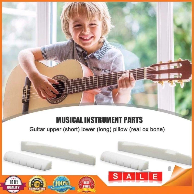 4pcs Bone Guitar Bridge Nut Saddle for 6 String Guitar Stringed Instrument Parts