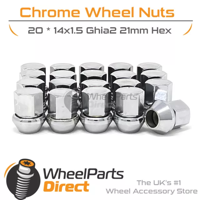 Wheel Nuts (20) Chrome for Land Rover Freelander Mk2 06-14 on Original Wheels