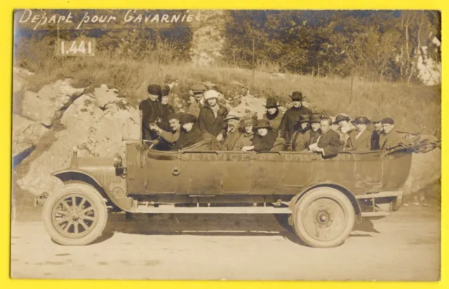 cpa FRANCE Carte Photo vers 1920 AUTOMOBILE VOITURE AUTO CAR Service de GAVARNIE