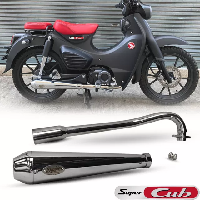 Sistema Scarico Posteriore Completo Tubo Marmitta Diablo Per Honda Super Cub C125 2018-22