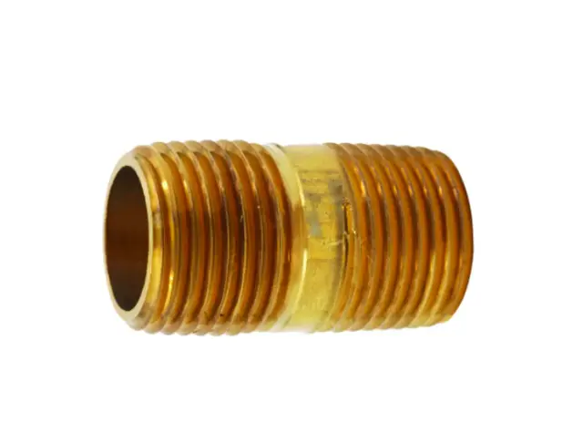 Everbilt LFA-836 1/2 in x 1-1/2 in MIP Brass Pipe Nipple Fitting Threaded 765498