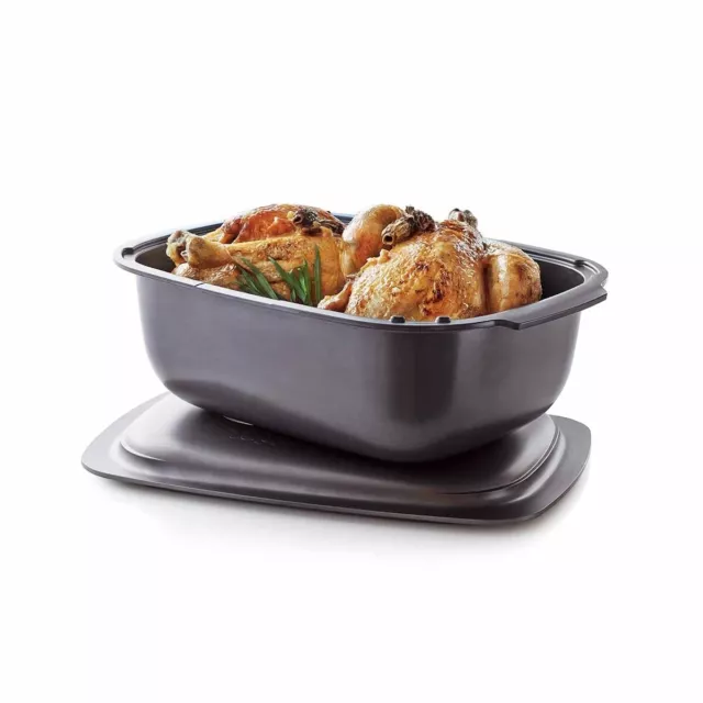 TUPPERWARE ULTRA PRO ROASTING PAN WITH COVER 5.7L / 6-QT NEW -$ 165 Free Ship