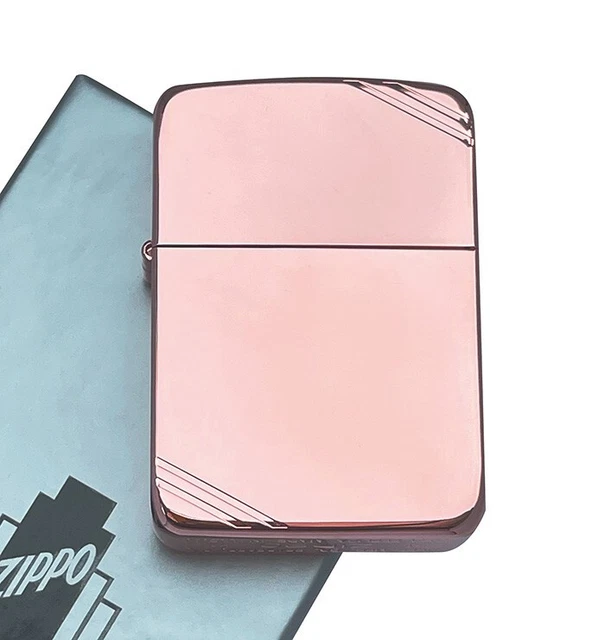 Zippo Oil Lighter 1941 Replica Copper Plain Pattern Full Color Print Japan