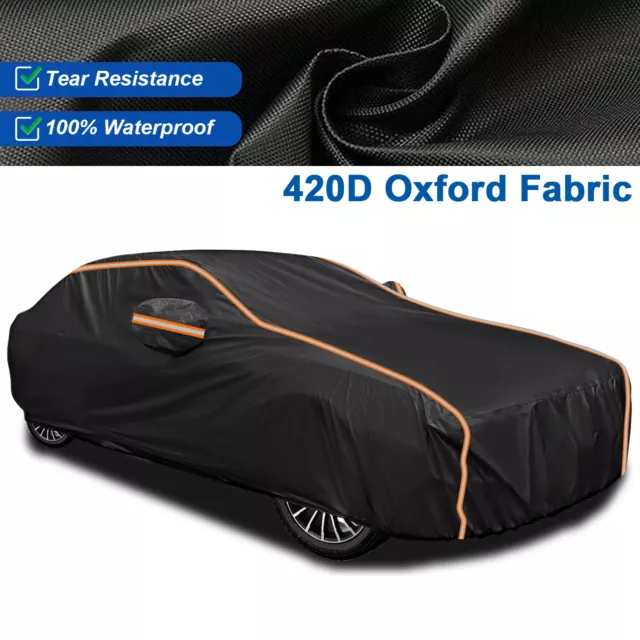 Outdoor CAR COVER 420D 100% Waterproof Wind UV 189" UV Dust Sedan Cover