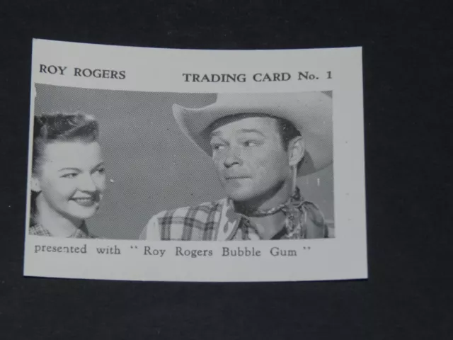 Roy Rogers Bubble Gum Card 1955 #1 Singing Cowboy Western Acteur Chanteur Usa