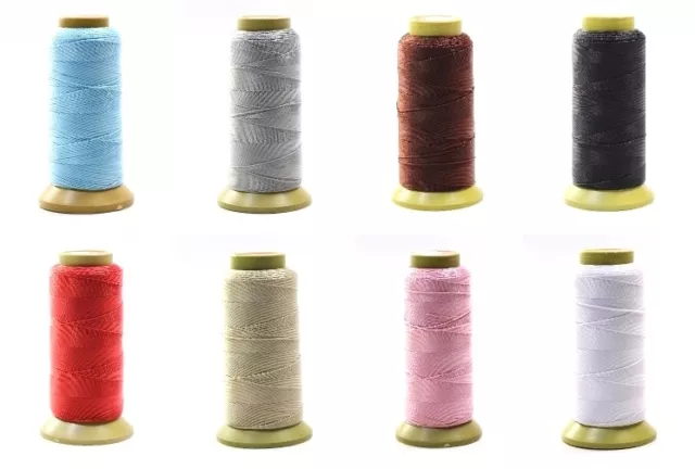 (0,20€/m) 10m Perlenschnur Perlenfaden Perlseide Perlengarn 12Str. 0,8mm Auswahl