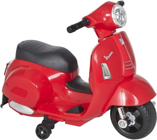 Moto Elettrica per Bambini Vespa Scooter, Batteria 6V, Fari e Clacson