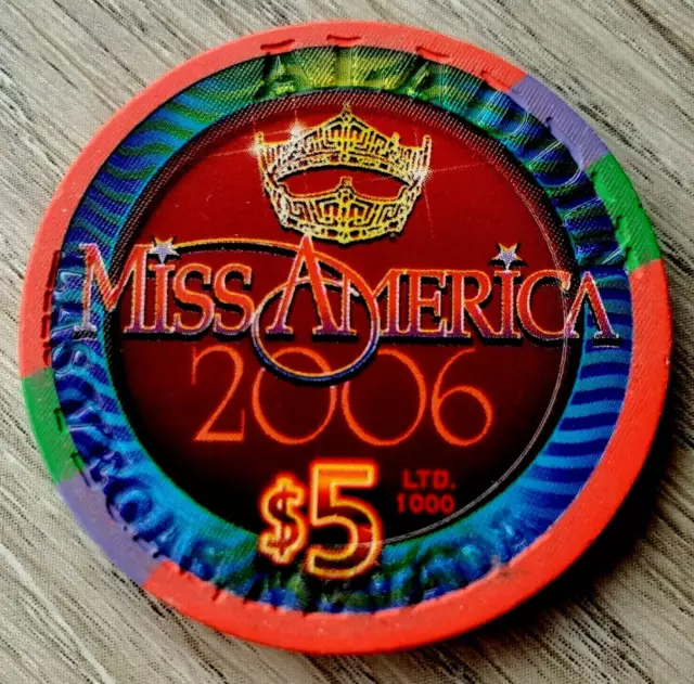 $5 Las Vegas Aladdin/Planet Hollywood Miss America 2006 Casino Chip