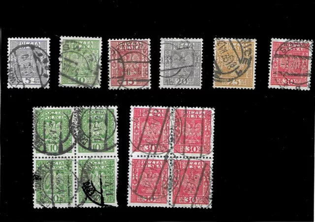 Timbres Pologne 1932 N° 356-361 Oblit