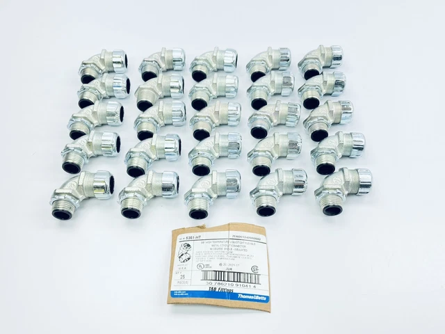 Lot Of 25 Unused Thomas & Betts 5351-Ht Liquittight 3/8" 90° Elbow Fitting
