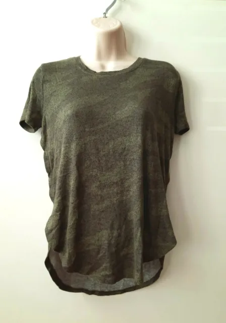 Mudd Tee Women's Juniors T-Shirt Top XS Short Sleeve Green Camouflage