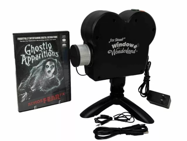 Star Shower Window Wonderland Projector 6 Halloween,6 Christmas & Ghostly DVD