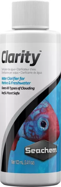 Seachem Clarity 100 Ml Clarificador Agua Dulce Salada Limpieza Acuarios