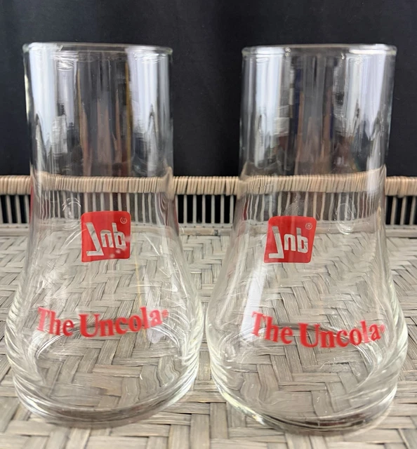 VINTAGE 1970'S 7UP The Uncola Upside Down Glass Advertising Glass