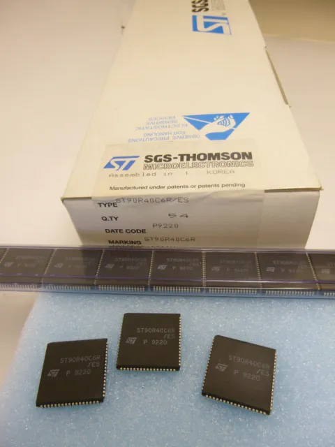 2 pieces ST90R40 C6R ROMLESS HCMOS MCU with EEPROM, RAM , A/D CONVERTER NEW