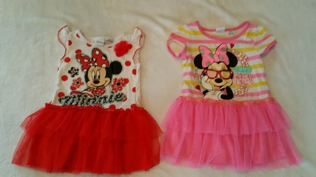 GIRLS SZ 24 MONTHS DISNEY MINNIE MOUSE DRESS LOT of 2 Halloween Costume Dance