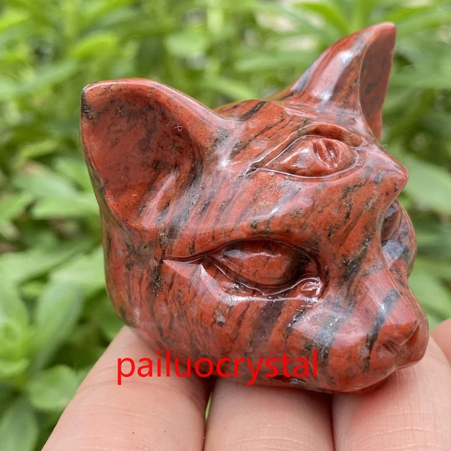 2" Wholesale Natural Mixed Cat Skull Quartz Crystal Skull Carved Figurines 1pc