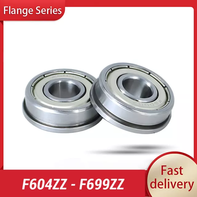 F604ZZ-F699ZZ Flanged Miniature Model ZZ Metal Shielded Ball Bearings All Sizes