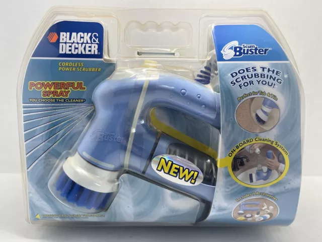 Black And Decker Scum Buster Cordless Power Scrubber S600, S600B W/ Plastic  Case