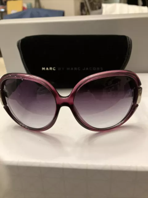 Marc By Marc Jacobs Large Statement Purple Sunglasses Smoky Lense
