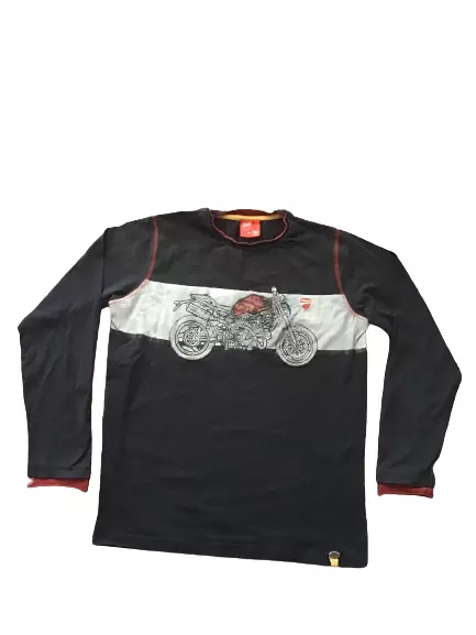 DUCATI Maglia da bambino Maglietta cotone maniche lunghe Jersey Shirt 11-12 anni