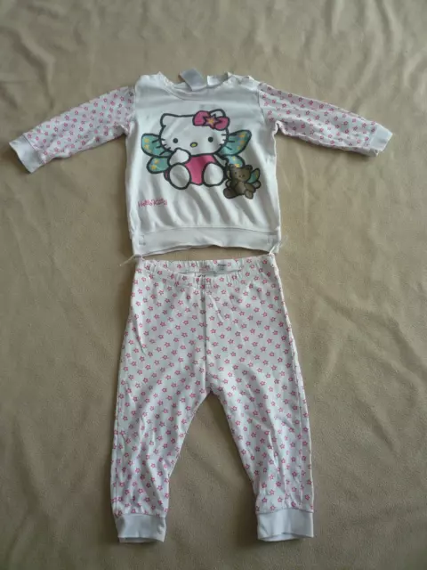 Kindermode Mädchenmode Nachtwäsche Pyjama Schlafanzug Hello Kitty Gr. 86 H&M