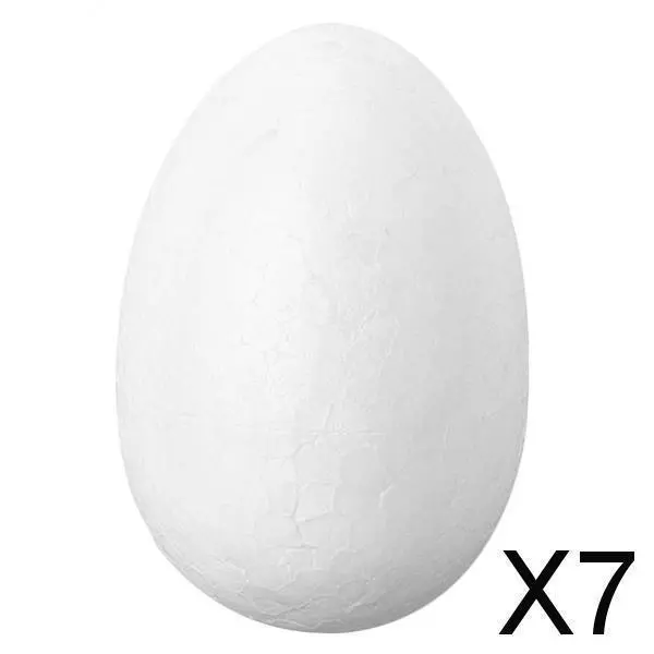 7X 115mm Schaumstoff Ei Osterei Handwerk Weiß