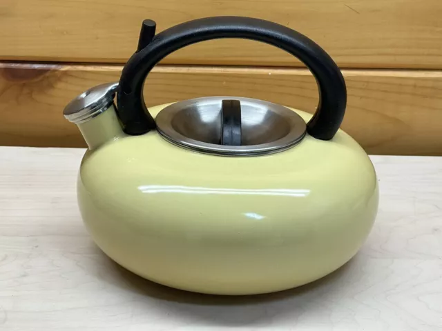 Copco Yellow Enamel Stovetop Teapot Tea Kettle