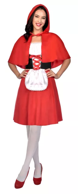 Adult Ladies Red Riding Hood Fairytale Storybook Fancy Dress Costume Book Week