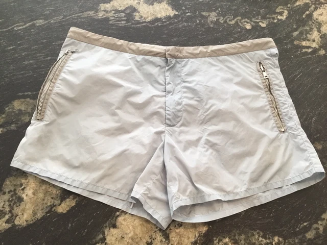 AUTHENTIQUE SHORT MAILLOT de bain bleu Prada 48 Tbe EUR 189 00