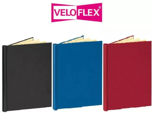 VELOFLEX  A4 Klemmbinder / Klemmmappe, starker Karton in Ledernarbung  Nr.  4944