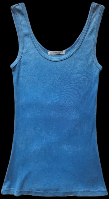 Cotton Citizen Classic Tank Top XS Vintage Wash Cast Blue Supima Cotton Shirt