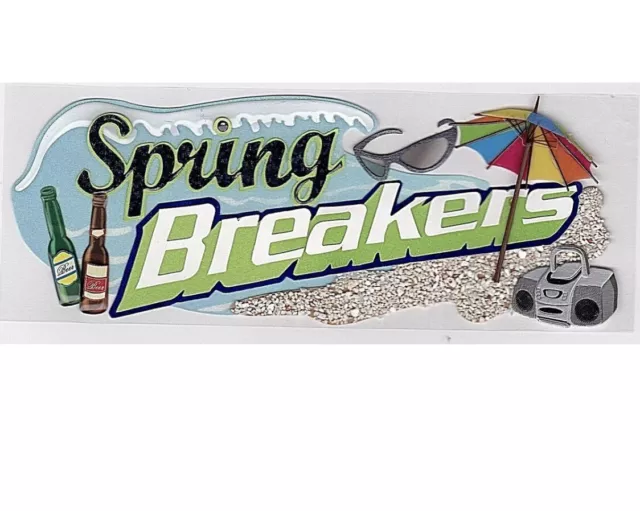 Jolee's Boutique ~ SPRING BREAKERS Title Wave 3D stickers ~ 1 Piece BNIP