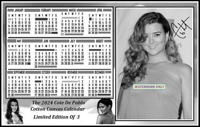 the-2024-cote-de-pablo-signed-cotton-canvas-calendar-limited