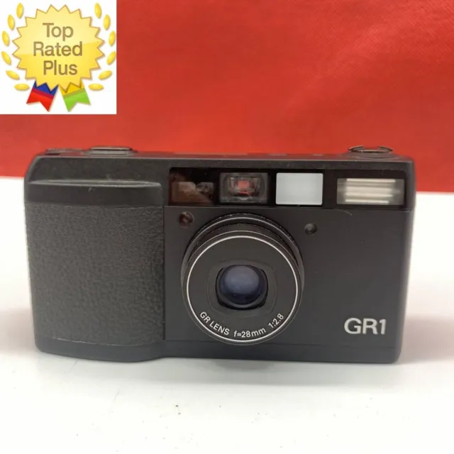 LCD Works! [N Mint++] Ricoh GR1 Black Point & Shoot 35mm Film Camera From Japan