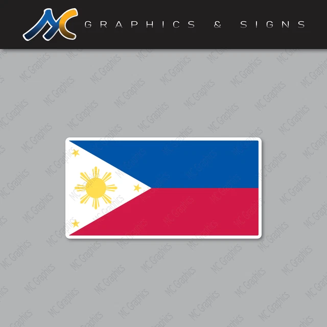 Philippines Flag Patriotic Vinyl Decal Sticker Filipino Pinoy Stickers